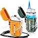 LcFun 2 Pack Waterproof Outdoor Lighter Windproof Torch Lighters Butane Refillable USB Rechargeable Electric Dual Arc Plasma Lighter Hiking Camping Essentials Hunting Gear Fathers Day Dad Gifts - Image 2