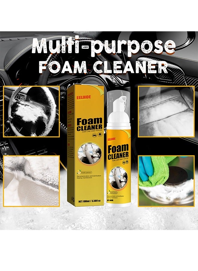 إيلهو منظف الرغوة ، تنظيف داخلي للسيارة ، منظف خال من الشحوم لجميع الأغراض منظف رغوي بخاخ نكهة الليمون لمطبخ منزل السيارة - 100 مل - Image 3