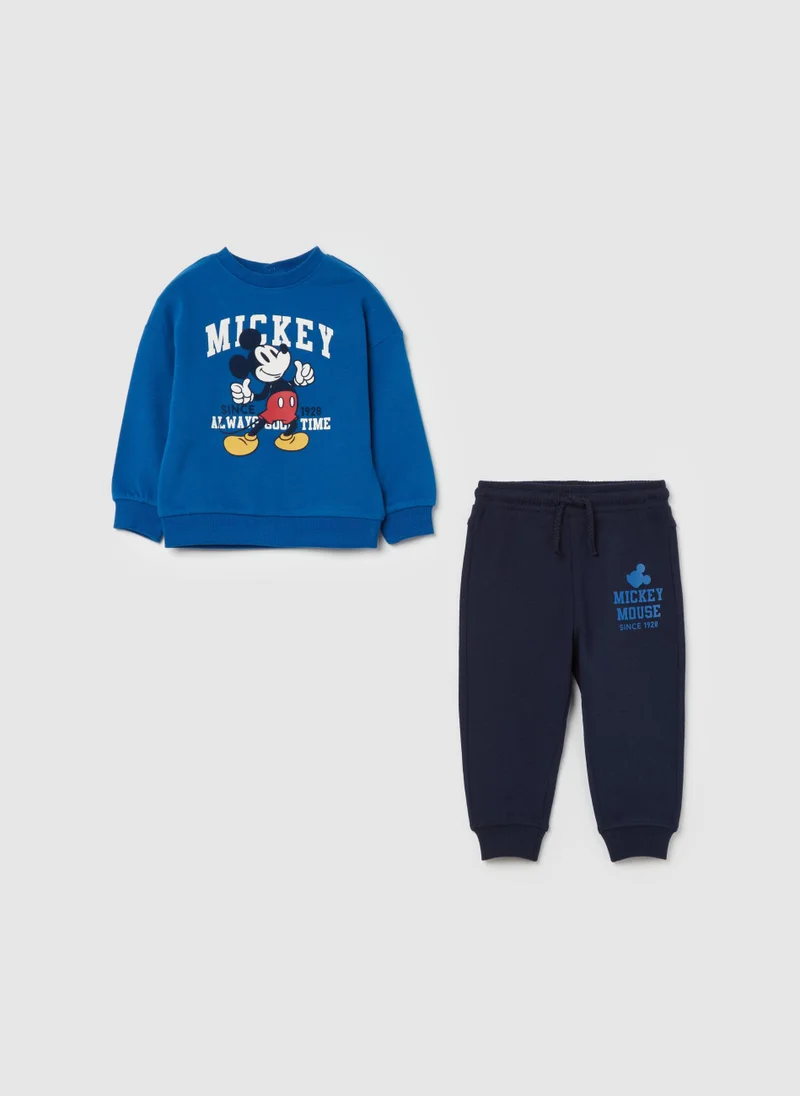 او في اس Fleece jogging set with Mickey Mouse print