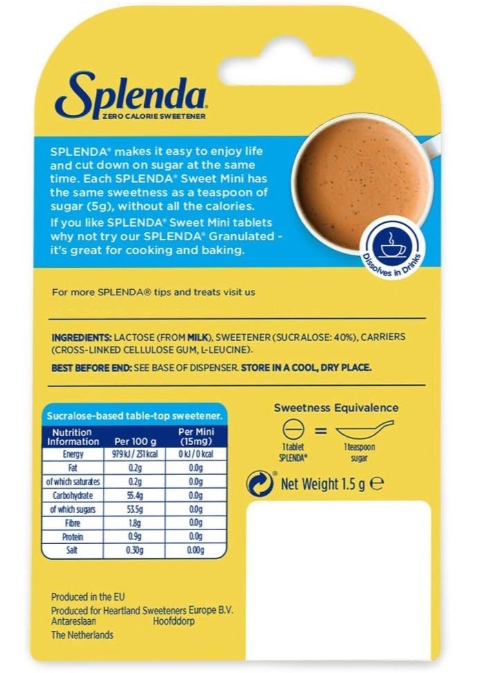 Splenda - Zero Calorie Sweetener 100 Tablets - Image 1