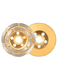 NIBEMINENT Diamond 2 Row Segment Disc Bowl Shape Grinding Wheel Gold 4inch  - Image 1