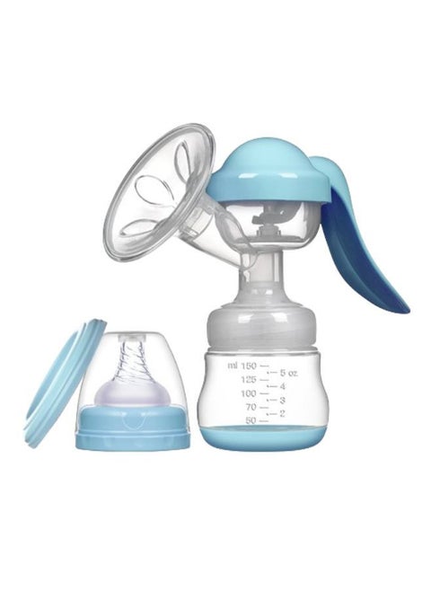 Manual Breast Pump, 150Ml Capacity, 280G Lightweight, Bpa-Free, Ergonomic Design, Dual Modes, Strong Suction - Blue