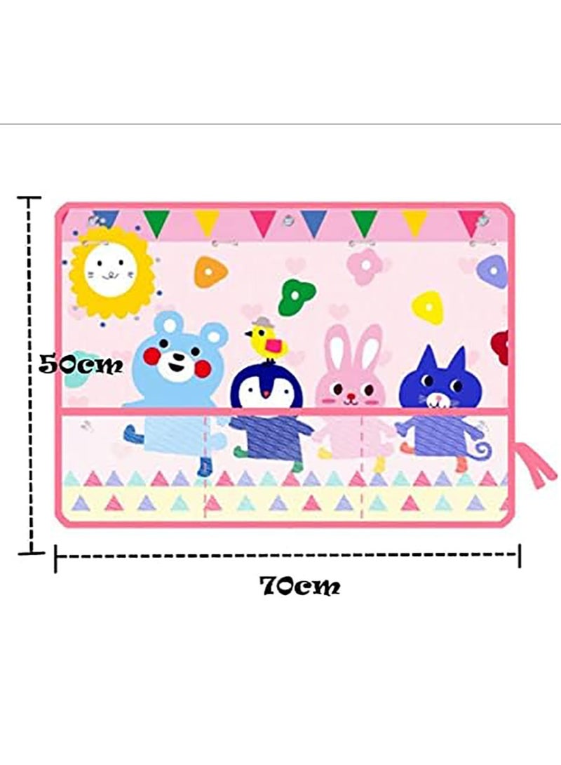 Cute Cartoon Sunshades Car Curtains with Mesh Bags Car Rear Side Sun Visor (Pink) - Image 3