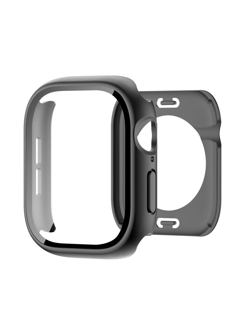 يليلاي حالة مقاومة للماء لـ Apple Watch 42 مم مع واقي شاشة زجاجي مقسى ، 360 تغطية كاملة تغطية واقية لـ Apple Iwatch Series 10 42 مم ، أسود - Image 1