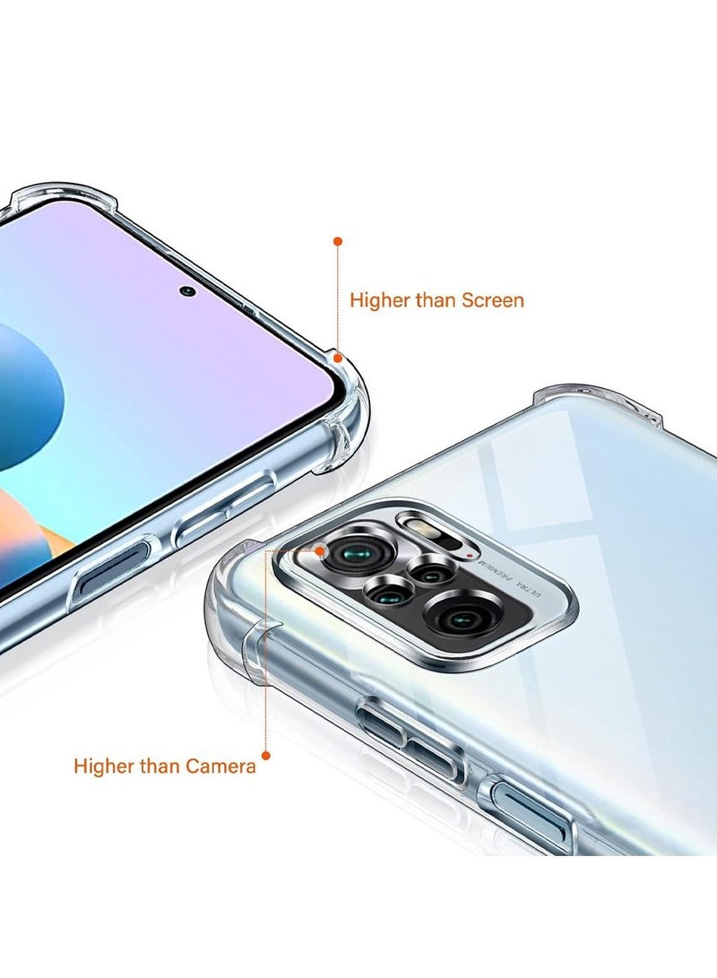 CATANES غطاء واقي شفاف من TPU لهاتف Xiaomi Redmi Note 10S 4G، غطاء شفاف ناعم بأربع زوايا - Image 4