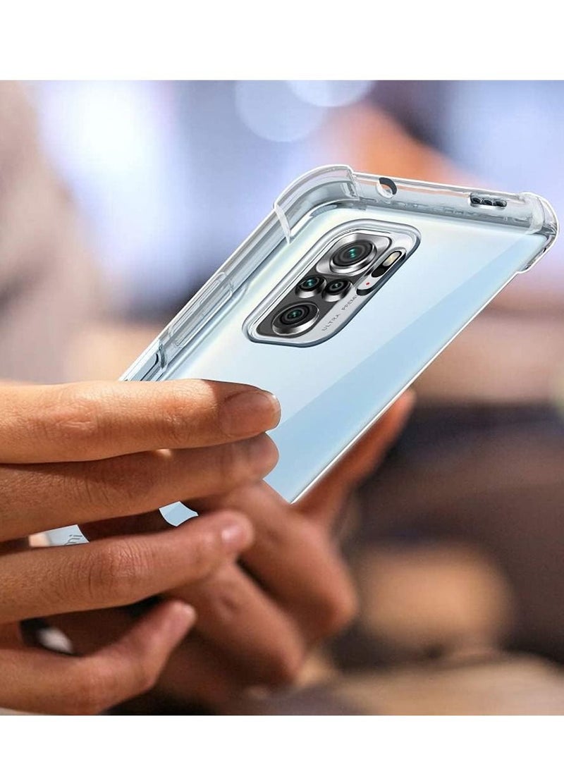 CATANES غطاء واقي شفاف من TPU لهاتف Xiaomi Redmi Note 10S 4G، غطاء شفاف ناعم بأربع زوايا - Image 5