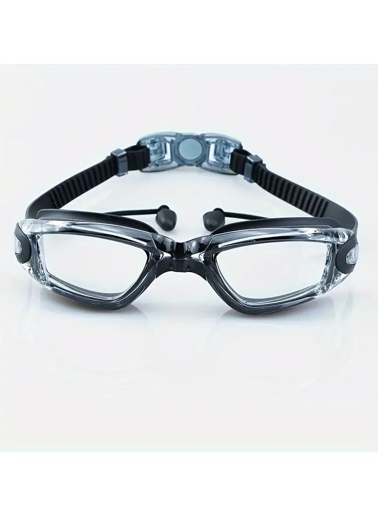 Goolsky Anti-Fog, Waterproof Swim Goggles with Adjustable Strap & Earplugs - Comfort Fit for Men & Women, Ideal for Training & Play - Image 1