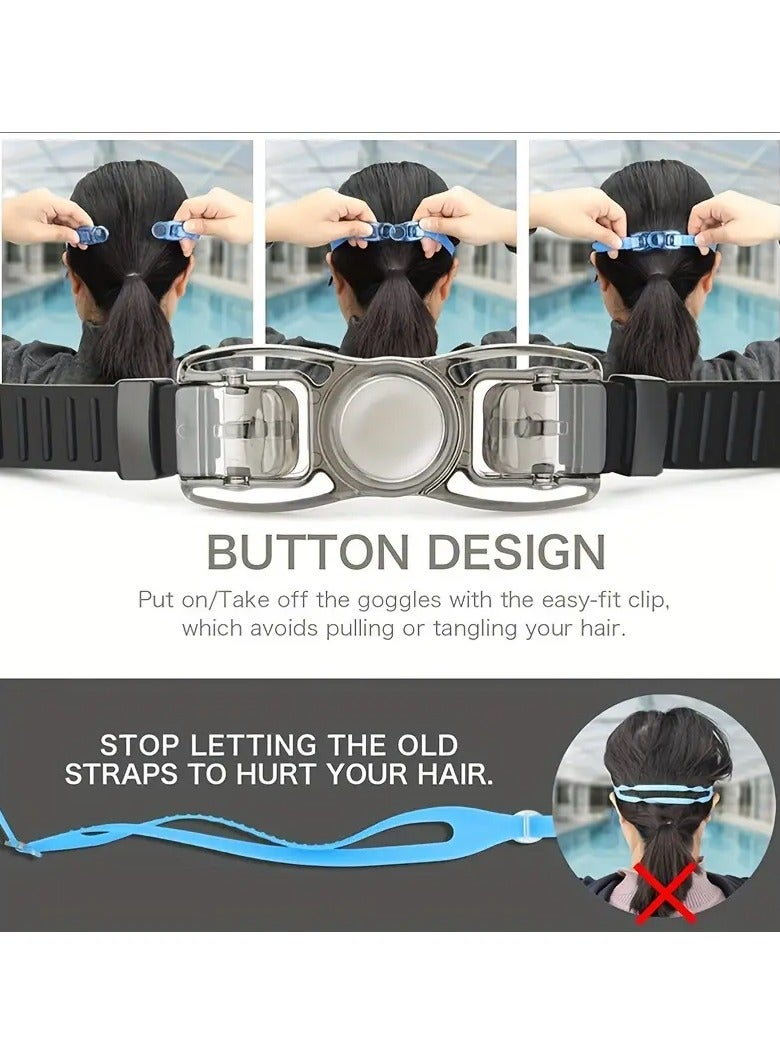 Goolsky Anti-Fog, Waterproof Swim Goggles with Adjustable Strap & Earplugs - Comfort Fit for Men & Women, Ideal for Training & Play - Image 3