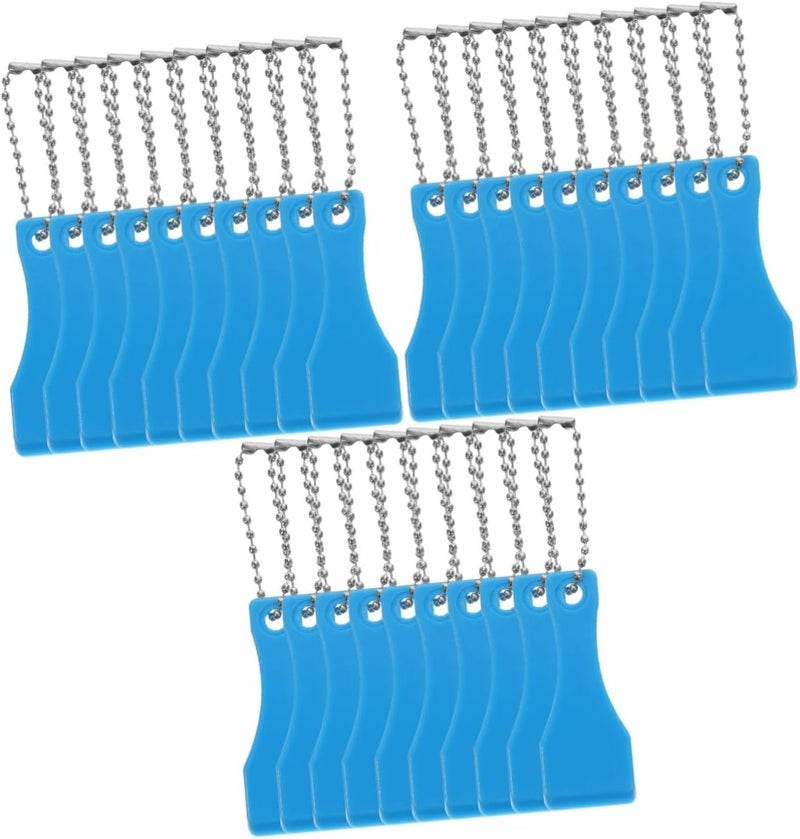 OSALADI 30pcs Plastic Lottery Ticket Scratcher Tool Portable Remover for Labels Stickers Grease Compact Design Keychain Attachment Essential for Lottery Enthusiasts - Image 1