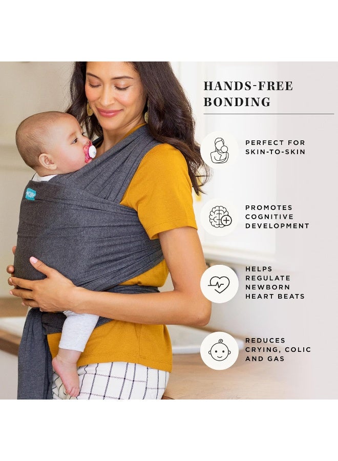 MOBY Evolution Baby Wrap Carrier for Newborn to Toddler, Baby Sling from Birth, One Size Fits All, Lighter Version of MOBY Classic Wrap, Breathable Stretchy Wrap, Unisex - Image 3
