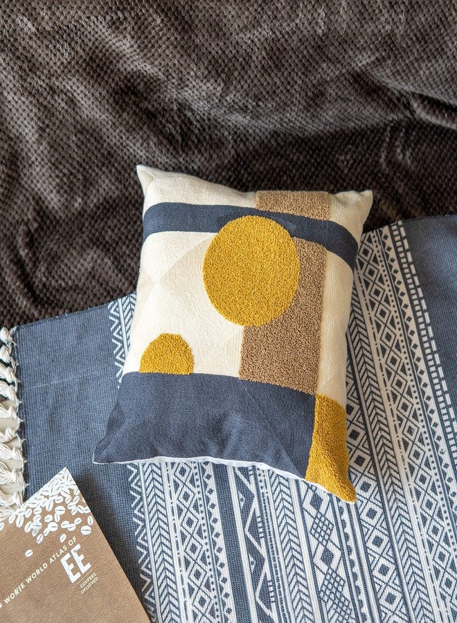 VANNCIO Vintage Decorative Throw Pillow Cover, Cotton Rustic Retro Accent Pillowcase for Mid Century Boho Decor, Geometric Patterned Cushion Sham, Square 18 inches, 1 PCS(Golden Brown) - Image 5