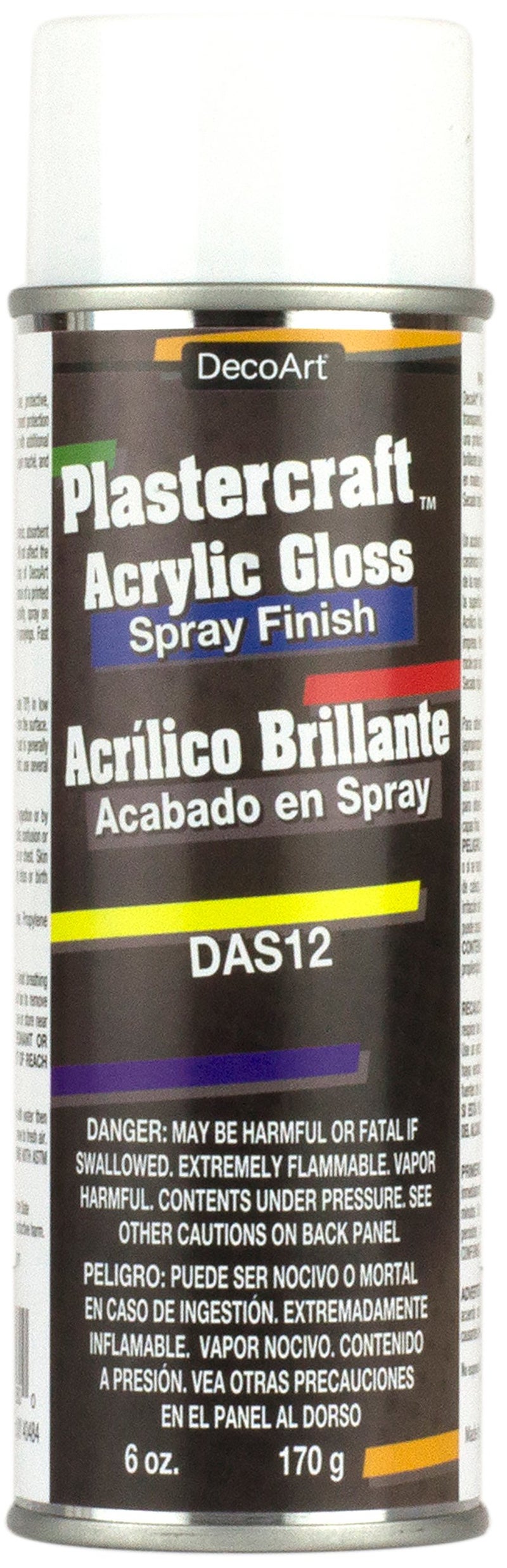 DecoArt Plastercraft Acrylic Sealer/Finish Aerosol Spray 6oz-Gloss - Image 2