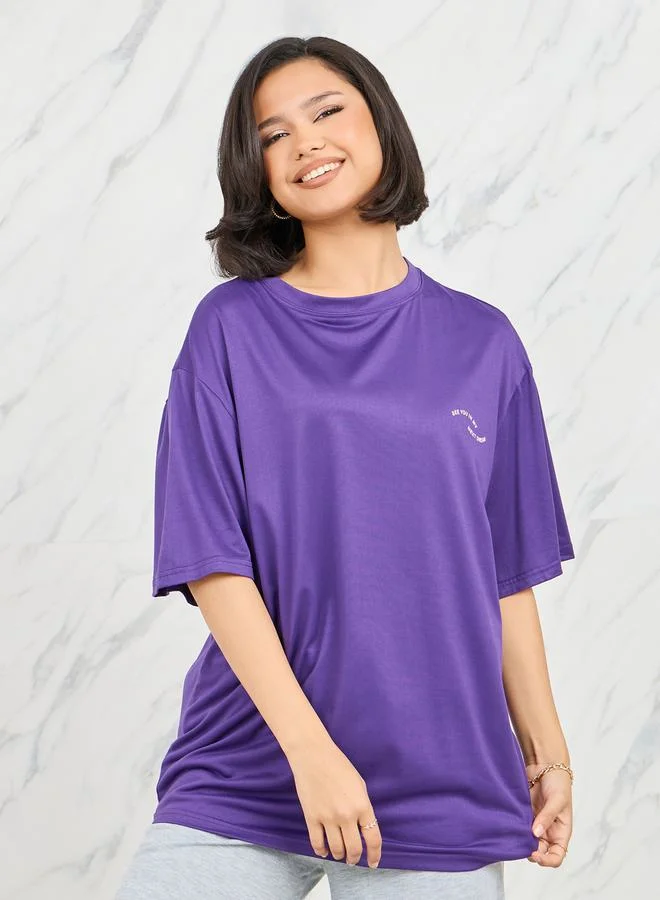 Take Two Oversized See You In My Next Dream Print T-Shirt