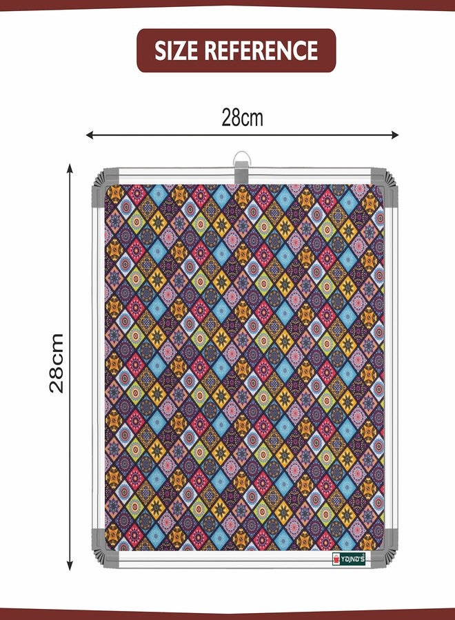 YAJNAS Premium Material Notice Pin-up Board/Pin-up Board/Soft Board/Bulletin Board/Pin-up Display Board for Office, School and Home. (Golden Galaxy, 28x28 CM) - Image 2