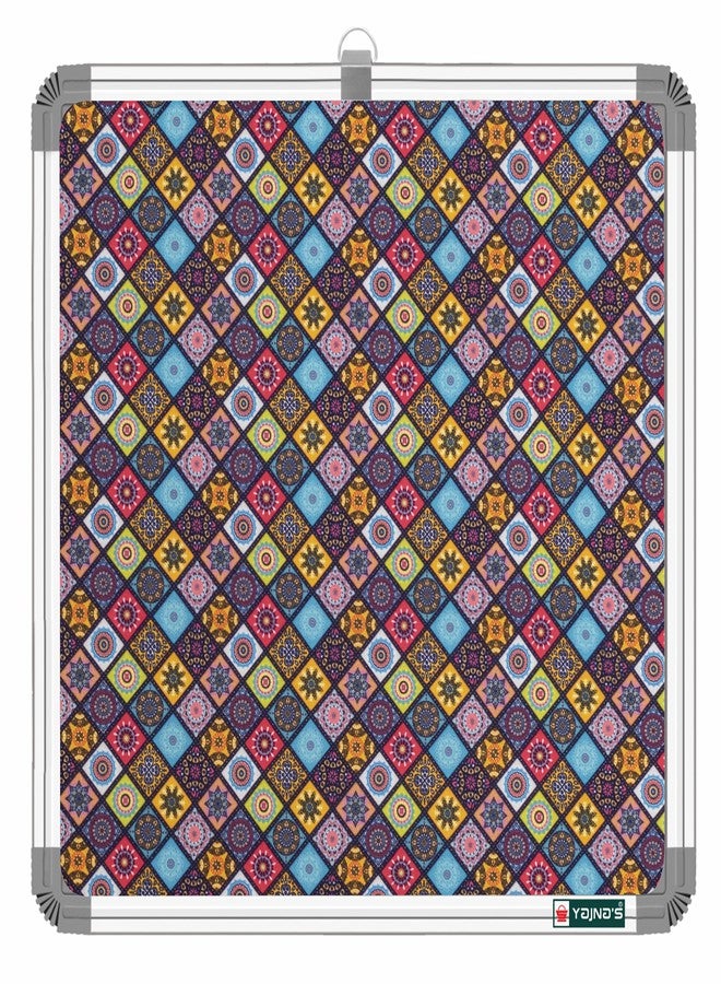 YAJNAS Premium Material Notice Pin-up Board/Pin-up Board/Soft Board/Bulletin Board/Pin-up Display Board for Office, School and Home. (Golden Galaxy, 28x28 CM) - Image 3