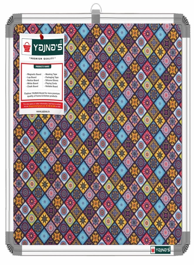 YAJNAS Premium Material Notice Pin-up Board/Pin-up Board/Soft Board/Bulletin Board/Pin-up Display Board for Office, School and Home. (Golden Galaxy, 28x28 CM) - Image 1
