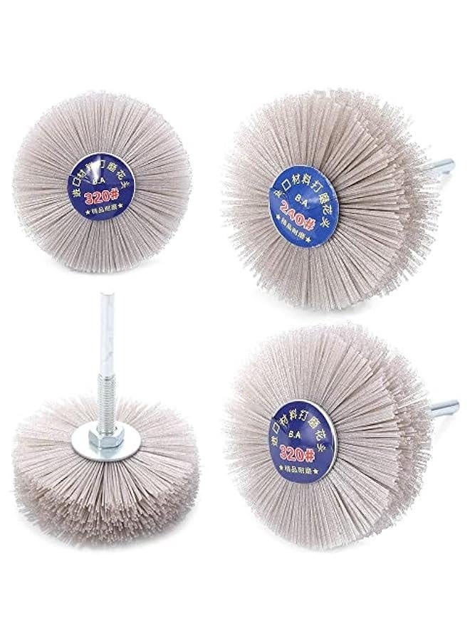 Nylon Wheel Brush Woodwork Flower Head Wood Furniture Drill Grind Buff Deburring Grinder - Image 1