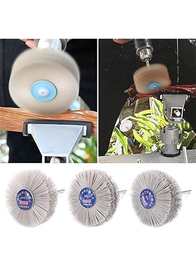 Nylon Wheel Brush Woodwork Flower Head Wood Furniture Drill Grind Buff Deburring Grinder - Image 2