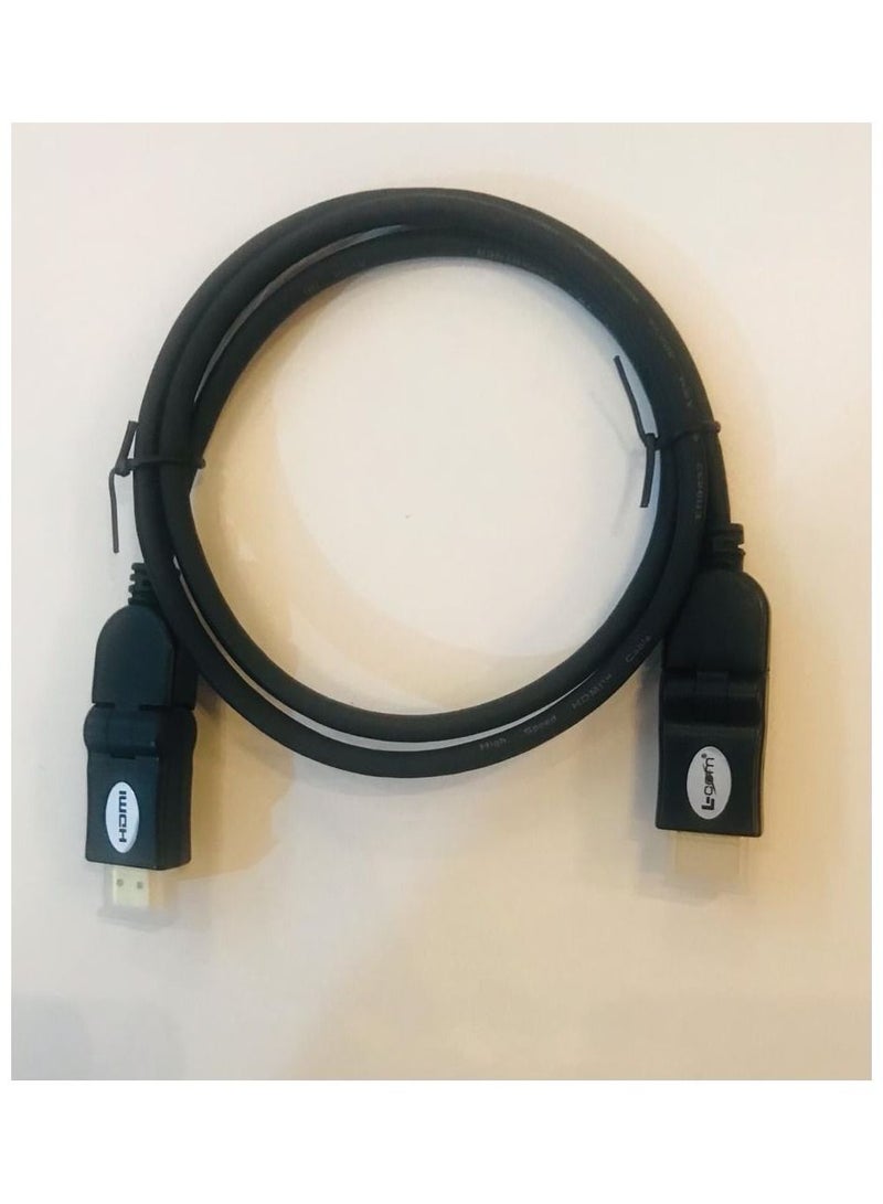 L-com Swivel connector HDMI cable, HDMI Male / HDMI Male 2.0 M - Image 2