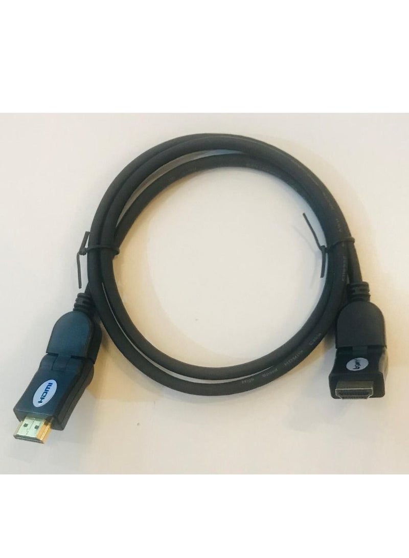 L-com Swivel connector HDMI cable, HDMI Male / HDMI Male 2.0 M - Image 1