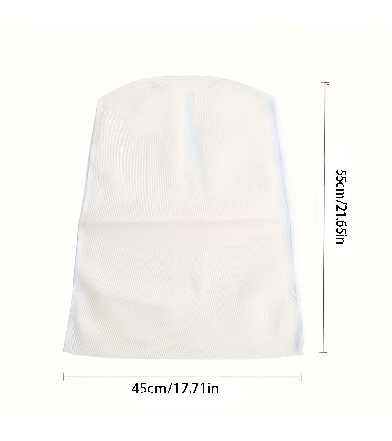 White Folding Drying Net Bag for Pillows Toys Shoes Laundry Travel - Image 4