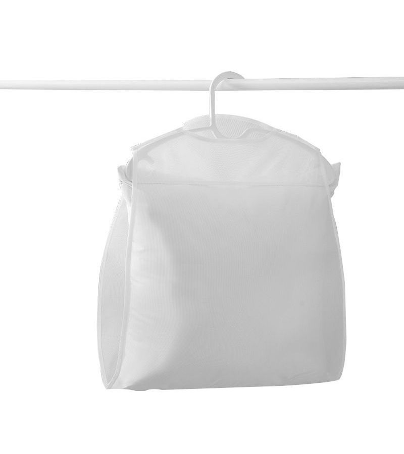 White Folding Drying Net Bag for Pillows Toys Shoes Laundry Travel - Image 5