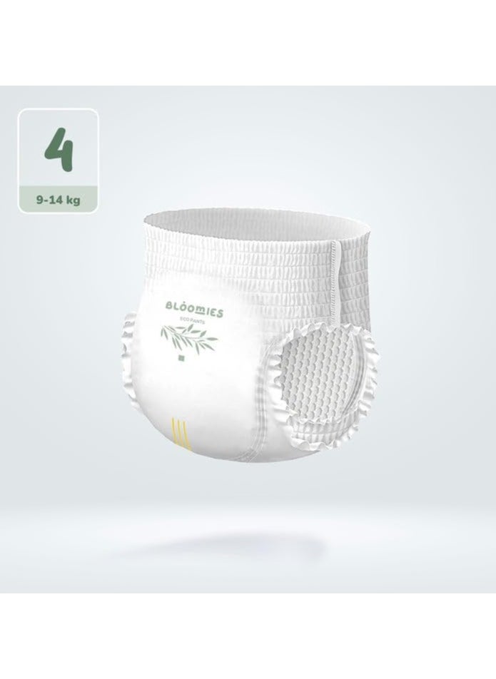 Bloomies Premium Baby Diaper Pants Size 4, 9-14kg, 22 Count, Wetness Indicator Eco-friendly and Hypoallergenic Ultra-soft Nappy Diapers Pant Skin Friendly, Leakage Protection, Natural Bamboo Made  - Image 2