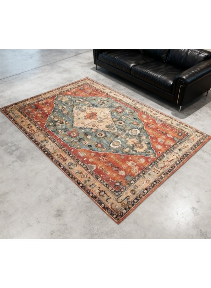 Light Luxury Middle Eastern Turkish Ethnic Retro Rug 140x200cm Living Room Sofa Coffee Table Bedroom Bedside Carpet - Image 4