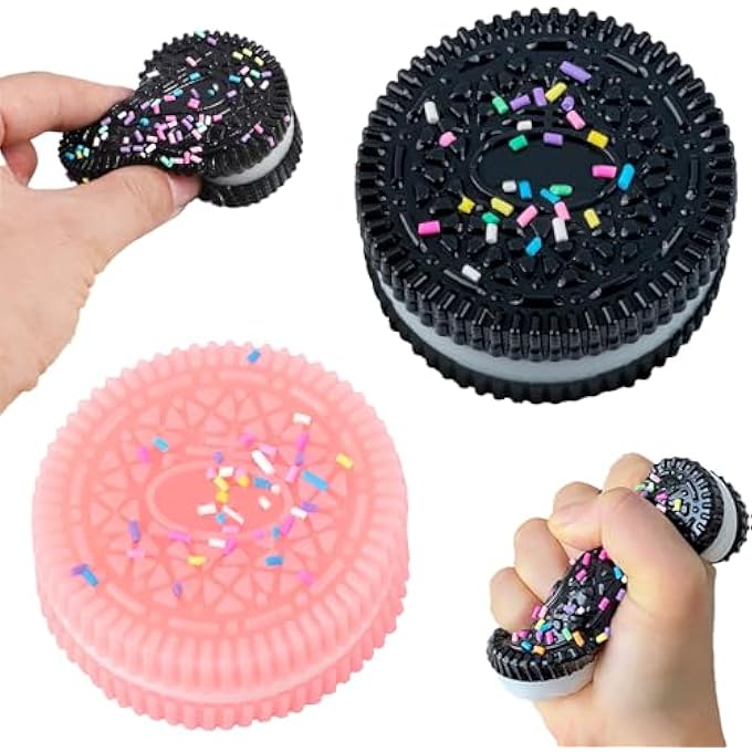 SSKHE Biscuit Stress Relief Toys, Biscuit Squeeze Toys, Taba Squeeze Toys, Anxiety Relief, Biscuit Pinching, Simulation, Decompression Toys, Fufu Taba Stress Ball, Squeeze Toy for - Image 1