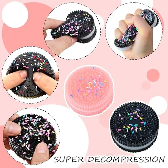 SSKHE Biscuit Stress Relief Toys, Biscuit Squeeze Toys, Taba Squeeze Toys, Anxiety Relief, Biscuit Pinching, Simulation, Decompression Toys, Fufu Taba Stress Ball, Squeeze Toy for - Image 3