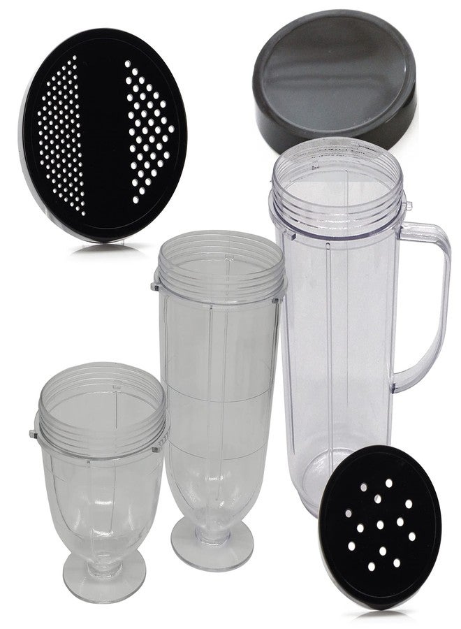 WuYan 1pcs 22oz cup 16oz tall cup and 12oz short cup with lid Replacement Parts,Compatible with Magic Bullet Blender, Juicer and Mixer (Model MB1001/MB 1001B/MBR-1701/MBR1101/MBR-1702/MBR-0301/MBR-0701P) - Image 4