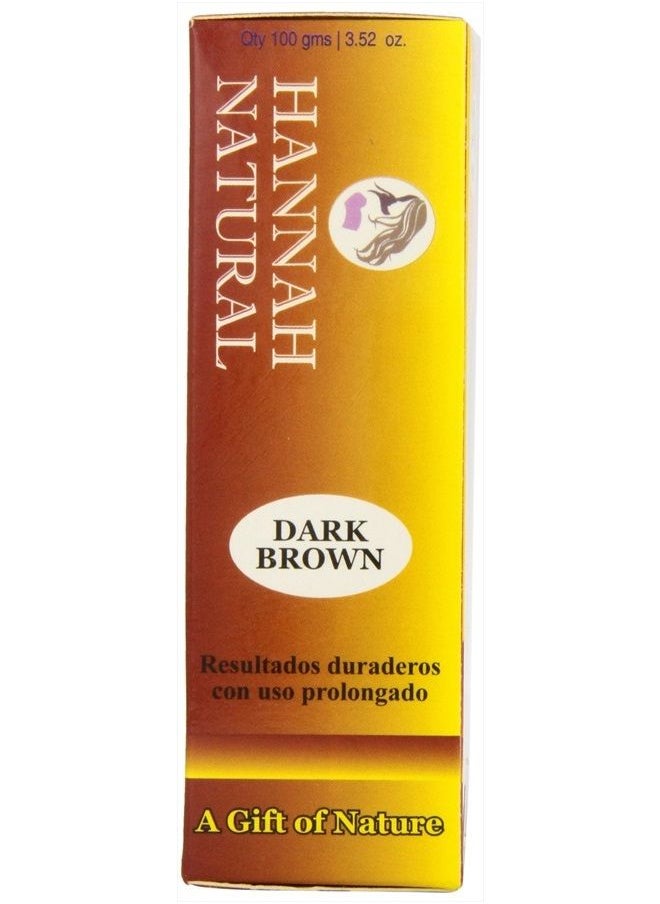 Hannah Natural - 100% Chemical Free Hair Dye, Dark Brown, 100 Gram - Image 1