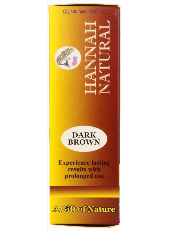 Hannah Natural - 100% Chemical Free Hair Dye, Dark Brown, 100 Gram - Image 1
