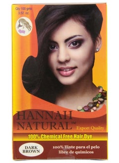 100% Chemical Free Hair Dye, Dark Brown, 100 Gram