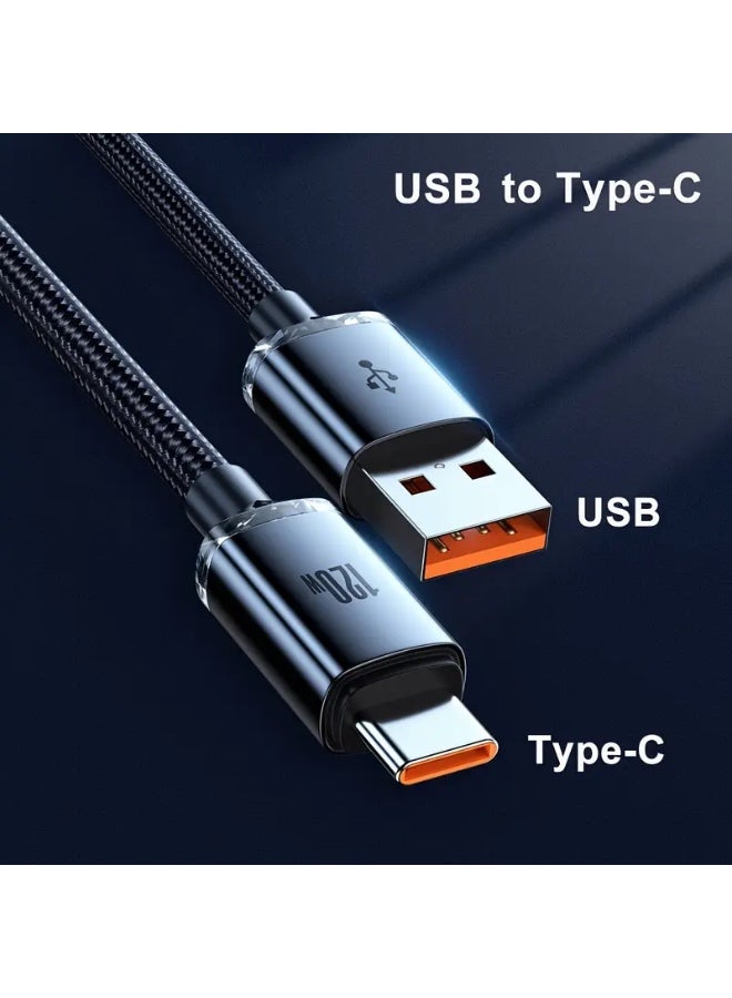 Arabash 120W 6A Type C to Type C/USB to Type C Super Fast Charging Cable for Samsung S23 S22 S21 Xiaomi 12Pro K50 K60 Redmi Huawei P40 P60 Android OPPO Phone Charger USB C Cord MacBook Pro iPad Pro Data USB C Type-C Transfer Cord - Image 2