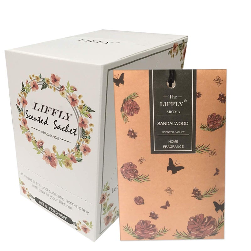 ليفلاي Liffly 14 عبوة من أكياس خشب الصندل المعطرة للأدراج والخزائن - Image 1