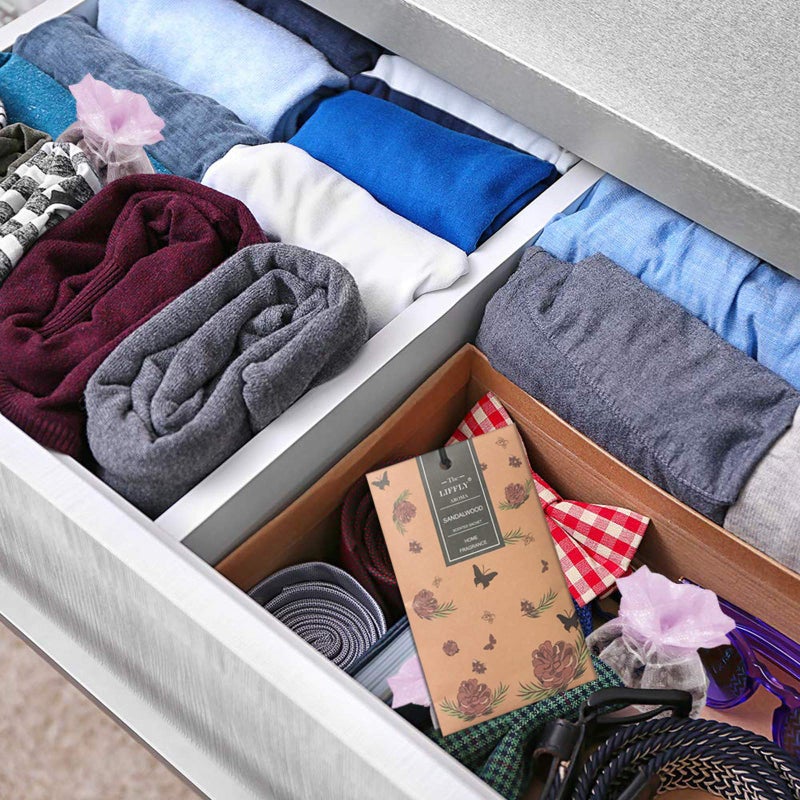 ليفلاي Liffly 14 عبوة من أكياس خشب الصندل المعطرة للأدراج والخزائن - Image 4