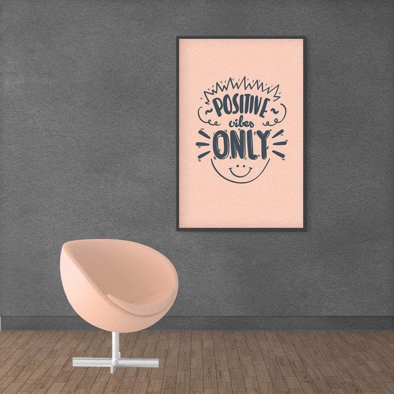 Inephos Positive Vibes Only Inspirational Poster Print (Size: 8 inch X 12 inch, Framed, Laminated Print) - Image 4