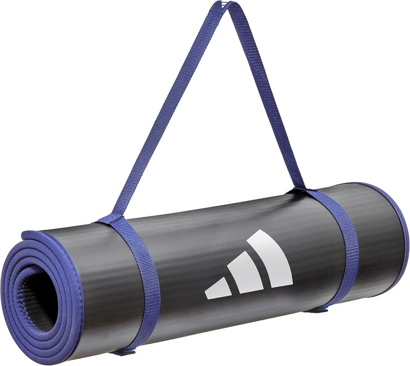 Adidas Premium 10Mm Training Mat Blue – Thick Non-Slip Exercise Mat For Yoga, Pilates & Fitness Workouts - Image 1
