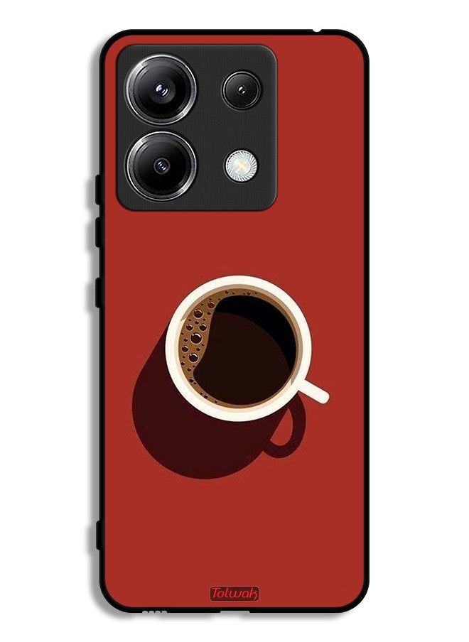 Tolwak Xiaomi Redmi Note 13 Pro 5G Protective Case Cover Coffee Cup Art  - Image 1
