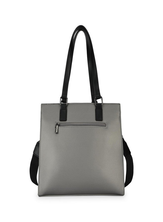 Fastrack Dual Contrast Satchel Bag for Women | Faux Leather Handbag with Zipper Closure, Dual Handles, Inner Pockets and Detachable Strap | Stylish Everyday Bag for College, Office and Casual Outings - Image 5