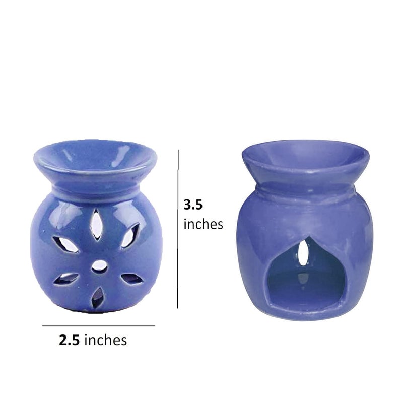 Ein Sof EIN SOF Ceramic Oil Diffuser for Home Fragrance 1 Piece Room Fragrance Diffuser Perfume Diffuser for Home Aroma Therapy Diffuser Oil lamp Blue  - Image 2