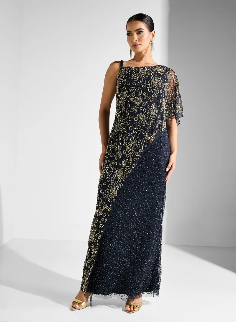 Namshi x One Shoulder Embellished Dress