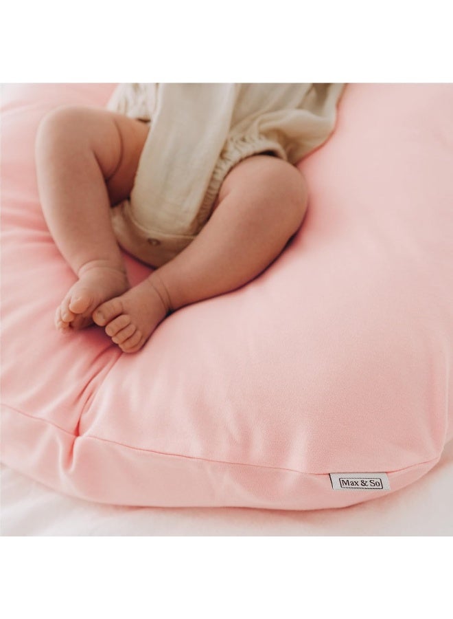 Max&So Baby Lounger Cover Compatible with Snuggle Me â€“2 Pack - 100% Cotton Slipcover â€“ Soft, Breathable & Skin-Friendly â€“ Newborn Lounger Cover, Pink â€“ Cover Only - Image 4
