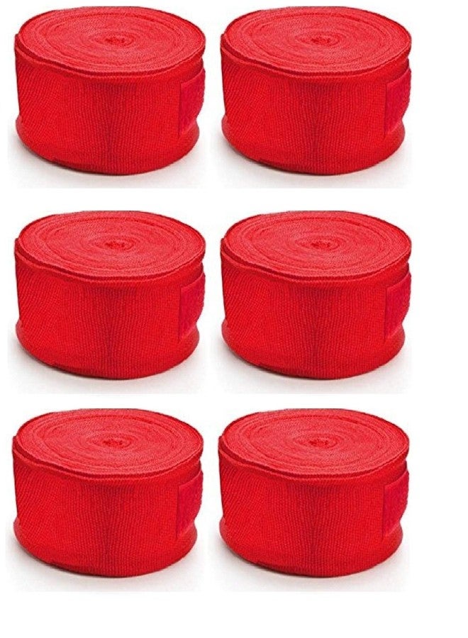 فينوم، 3 أزواج من ضمادات اليد القطنية (الطول: 150 بوصة)، ضمادات مرنة لليد والمعصم لتدريبات الكيك بوكسينغ والتمارين الرياضية في الصالة الرياضية (أحمر، أحمر، أحمر) - Image 2