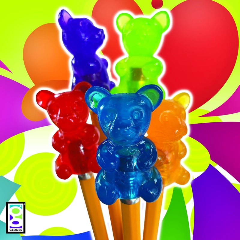 Geddes Raymond Gummy Bear Scented Pencil Toppers - Pack of 24 - Fun and Colorful School Supplies for Kids - Image 5