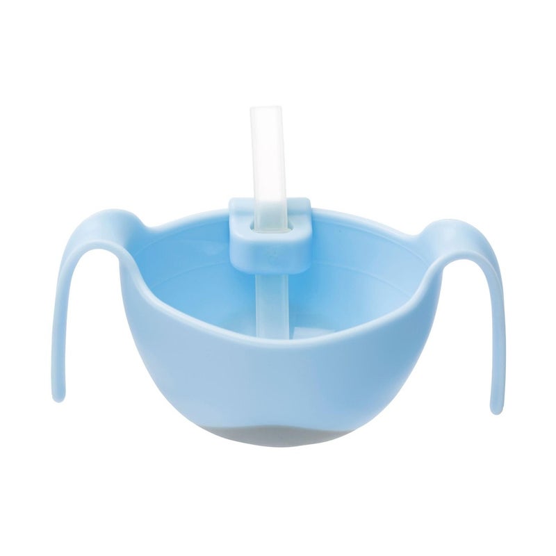 B.Box - Light Blue Bowl with One Silicone Straw Set - 405 - Image 4