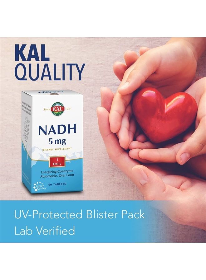 KAL NADH 5mg 60ct (60 Tablets, 60 Serv) - Image 4