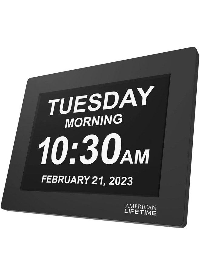 American Lifetime - 【New 2023】 Dementia Clock Large Digital Clock For Seniors Digital Clock Large Display With Custom Alarms Clock With Day & Date For Elderly Large Number Digital Clock Black - Image 1