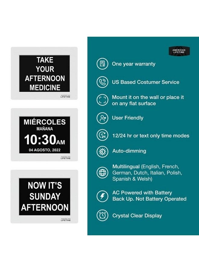 American Lifetime - 【New 2023】 Dementia Clock Large Digital Clock For Seniors Digital Clock Large Display With Custom Alarms Clock With Day & Date For Elderly Large Number Digital Clock Black - Image 1